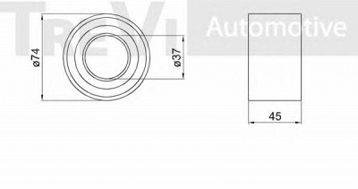 TREVI AUTOMOTIVE wb1862 -  Комплект подшипника ступицы колеса